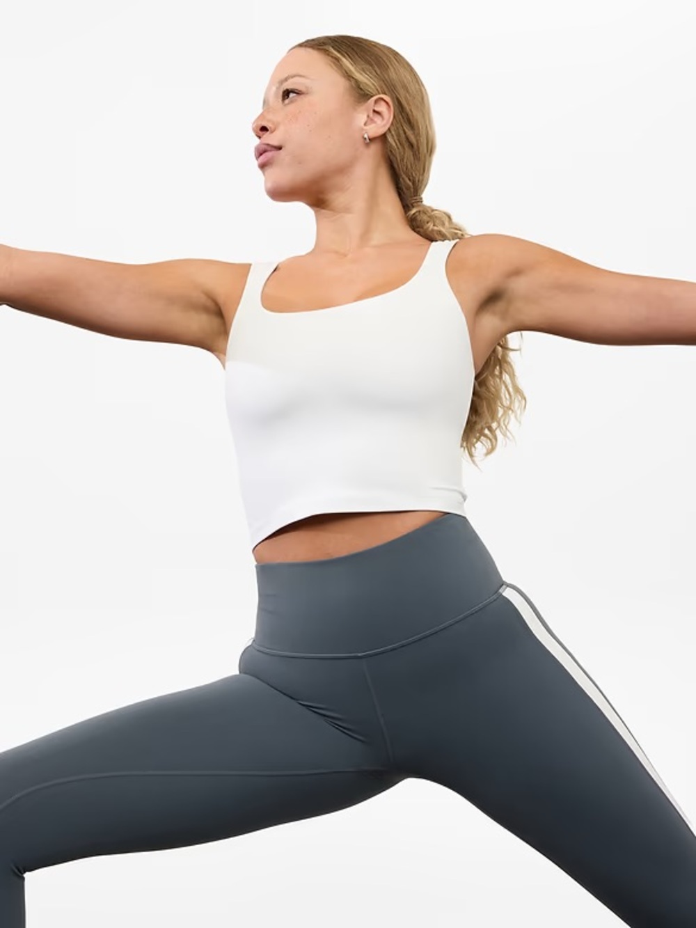 Athleta Transcend Square Neck Crop Sports Bra